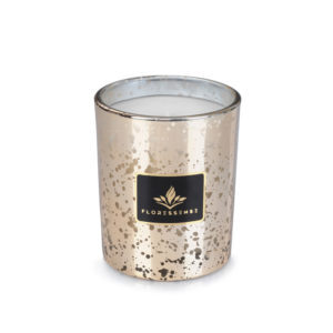 Floressense - bougie parfumée luxe - bougie bijou luxe - bougie décorative luxe - verre doré 240g