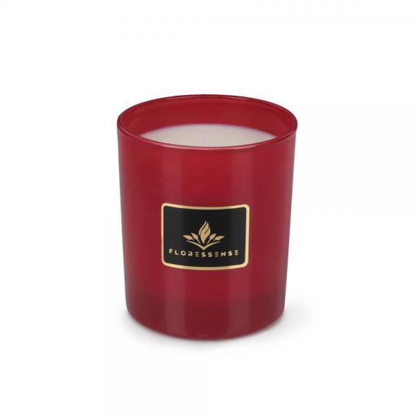 Floressense - bougie parfumée luxe - bougie bijou luxe - bougie décorative luxe - verre rouge 240g