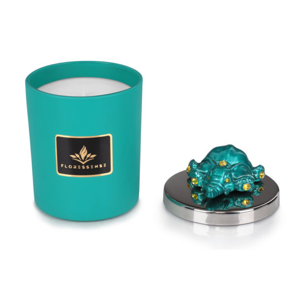 Floressense - bougie parfumée luxe - éléphant turquoise